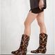 Free People Shoes | Free People Montage Hair On Ocelot Dagget Western Boots Size 8 New | Color: Black/Brown | Size: 8