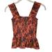 Anthropologie Tops | Anthropologie Pilcro Smocked Floral Tank Top In Size Extra Small | Color: Orange | Size: Xs