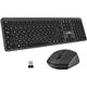 BlueStork - Easy Slim Pack mit kabelloser Tastatur und Maus, kabellos, 2,4 GHz, leises Klicken, ultradünnes Design, ergonomisch, spanisches QWERTY-Layout, inklusive Ñ