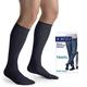 JOBST Travel Reisestrümpfe für Damen und Herren - hilft, Reisethrombosen vorzubeugen - weich, atmungsaktiv dank 33% Baumwollanteil, Navy, Size 4