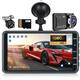 CAMECHO Dash Cam Front and Rear with 32GB TF Card FHD 1080P 4 Inch Touch Screen Dual Camera Dash Cams DVR Car Driving Recorder 150°Wide Angle Dashboard Camera Night Vision Loop Recording