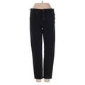 Banana Republic Jeans - Mid/Reg Rise Straight Leg Denim: Black Bottoms - Women's Size 27 - Indigo Wash