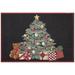 Black/Red 34 x 24 x 0.12 in Kitchen Mat - The Holiday Aisle® Gerrick Oh Christmas Tree Kitchen Mat Plastic | 34 H x 24 W x 0.12 D in | Wayfair