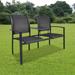 Red Barrel Studio® Metal Outdoor Bench Metal in Black | 36.2 H x 24.4 W in | Wayfair 2C6B479ABADA4DE7BE43C787146315CB