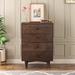 Retro 4-Drawer Oak Wood Storage Cabinet Chest, Antique auburn