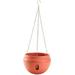 Bowl Shapped Garden Self Watering Hanging Planter Strong Plastic Flowerpot Creative Water Storage & Release Planter Pot Indoor Outdoor Decorative brick red 21*15cm F114207