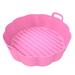 Yoone 6.5/7.5 Inch Round Silicone Air Fryers Liner Non-Stick Bakeware Micro-wave Oven Safe Binaural Design Baking Tray for Bakery