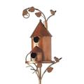 Birdhouse Garden Stakes Metal Bird House with Pole Suitable for Hummingbirds Garden Outdoor Metal Birdhouse Decoration Bird Houses for Courtyard Backyard Patio Outdoor Garden Decor