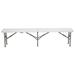 HAOAN 6FT Outdoor Courtyard Foldable Bench with Handle for Outdoor Party Picnic Camping Wedding and More White