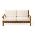 Giva 1 Pc Sofa Set: Sofa With Cushions in Sunbrela Fabric #57003 Canvas White