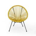 GDF Studio Nusa Outdoor Acapulco Woven Accent Chair Yellow and Black