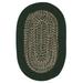 Colonial Mills Puritan Polyproplyene Indoor Outdoor Braided Rug Green 27 X46 3 x 5 Oval