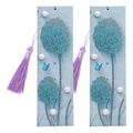 Flower Bookmark Diamond Painting Art 2 Pack Notebook Diamond Painting Arts Crafts Kit Diamond Painting Set Bookmark Book Decor Diamond Painting