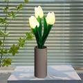 Home Kitchen Lighting Ceiling Decorative Lights Tulips Lamp Simulation Tulips Night Light With Vase Table Lamp Ornaments For Home Living Room Desktop Decor For Home Decor Lights Desk Lamp Led White