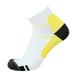 Haite Unisex Socks Athletic Compression Sock Low Cut Breathable Stocking Ankle Men Ultra Soft Arch Support Women White Yellow L/XL