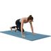 YR Yoga Mat Thick 10mm TPE Foam Xl 76x35 Home/Gym HIIT Fitness Non Slip Exercise Mat Blue