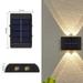 GLFSIL 4/6 LED Solar Powered Garden Fence Light Wall Light Patio Outdoor Security Lamp