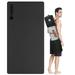 YR Thick Exercise Mat 10mm TPE Foam 76x35 XL Cardio HIIT Fitness Home/Gym Large Yoga Mat Black