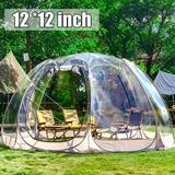 Miumaeov Pop-Up Bubble Tent 12 * 12 * 7ft Instant Tent Clear Dome Tent Commercial Camping Cabin 6-10 Person Bubble Tent with Storage Bag for Backyard Party Festivals Stargazing Camp Outdoor