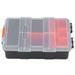 Organizer Box Plastic Tools Storage Box 2-layer Heavy Duty Screw Tool Case Small Electronic Tools Holder Components Storage Box Small Parts Tool Organizer Box