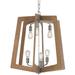 268F06SLW-Varaluz Lighting-Lofty - Six Light 2-Tier Chandelier-Wheat/Steel Finish