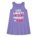 Instant Message - Life Liberty And The Pursuit Of Fun - Toddler & Youth Girls A-line Dress