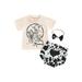 Infant Baby Girl Boy Outfits Cow Letter Print Short Sleeve Top and Shorts Headband Set Western Boho Baby Girl Clothes