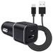 Cellet Car Charger for Motorola Moto G Stylus 4G 2023 - 30W High Powered Dual Port (USB-C PD and USB-A) Auto Power Adapter with Type-C to USB Cable - Black