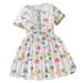 Baby Deals!Toddler Girl s Summer Dresses Summer Girl Dinosaur Leopard Print Sunflower Skirt In Small Child Color Bump Button Short-sleeved Dress Summer Dresses for Toddler