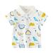ZRBYWB Cute Lapel Children s Short Sleeve Tops Kids Dinosaur Shirt Toddler Boy Button Down T Shirts Cool Cartoon Print Summer Tops