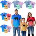 Mother s Day Boys Girls Short Sleeve Tee Loose Tops Plus Size Men