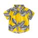 Kids Toddler Girls Spring Summer Printed Short Sleeve Turn-Down Collar Shirts Child Kids Baby Clothing Dailywear