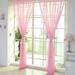 Haite Drapes Light Filtering Voile Sheer Rod Pocket Luxury Window Curtain Treatments Vintage Home Decor Pink 39.4*78.7 in