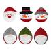 6 Pcs Kitchen Cutlery Suit Silverware Holders Pockets Santa Claus Snowman Elk Christmas Knives Forks Bags for Christmas Dinner Table Decoration