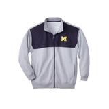 Men's Big & Tall NCAA Zip Front Fleece Jacket by NCAA in Michigan (Size 2XL)