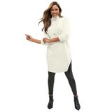 Plus Size Women's Cashmere Mega Tunic by Jessica London in Ivory (Size L)