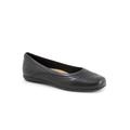 Wide Width Women's Sasha Flat by Trotters in Black (Size 8 W)