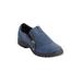 Extra Wide Width Women's The Aidan Flat by Comfortview in New Navy (Size 8 WW)