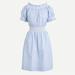 J. Crew Dresses | J. Crew Smocked Puff-Sleeve Cotton Poplin Dress In Stripe Blue White S | Color: Blue/White | Size: S