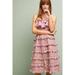 Anthropologie Dresses | Anthropologie Misa Los Angeles Carson Tiered Dress Size Xs | Color: Cream/Pink | Size: Xs