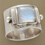 Anthropologie Jewelry | Anthropologie 925 Silver Moonstone Ring Size 9 | Color: Silver | Size: 9