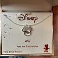 Disney Jewelry | Disney Mom Silver Plated Necklace | Color: Gold/Silver | Size: Os