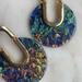 Anthropologie Jewelry | Coabalone Shell Gold Statement Earrings | Color: Gold | Size: Os