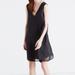 Madewell Dresses | Madewell Women's Silk Nightshine Shift Dress Black Metallic Size 6. | Color: Black | Size: 6