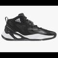 Adidas Shoes | Adidas Exhibit A Mid Shoe - Unisex Basketball Shoe | Color: Black/White | Size: 10.5