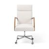 Joss & Main Gladys Genuine Leather Executive Chair Wood/Upholstered in Pink/Gray/White | Wayfair 3D65C5C804E546088D7363BCE7A64C69