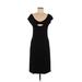 Narciso Rodriguez Casual Dress - Sheath Plunge Short sleeves: Black Print Dresses - Women's Size 8