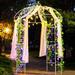 ZACHVO 82" W x 82" D Iron Arbor Iron/Metal in Gray/White | 107 H x 82 W x 82 D in | Wayfair SD-GA1