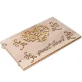 Livre d'or personnalisé en bois avec coeur livre d'or Message de Signature Scrapbook Albu