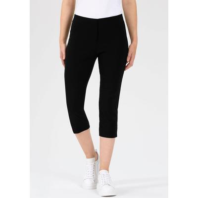Caprihose STEHMANN "Ina", Damen, Gr. 42, N-Gr, schwarz, Web, Obermaterial: 72% Viskose, 25% Polyamid, 3% Elasthan, casual, 3/4-Länge, Hosen, in Größen 32 bis 52 Image
